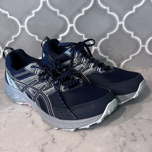 Asics Shoes - Asics GEL-Venture 9 Women's Trail Running Shoes Navy Athletic Sneakers Size 10.5